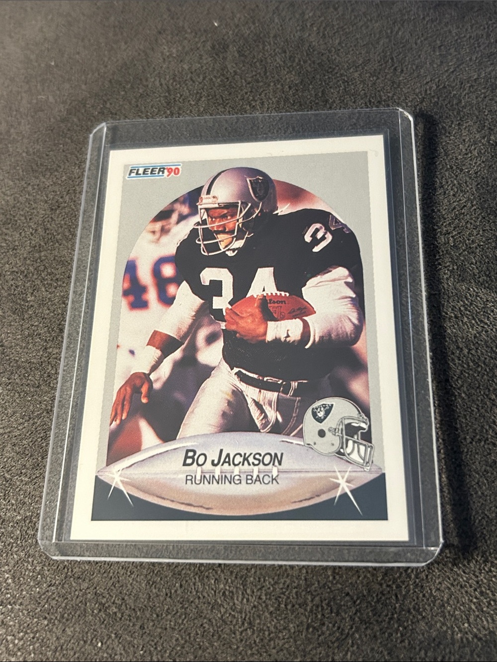 Fleer 1990 Bo Jackson Oakland Raiders Football Card - Black